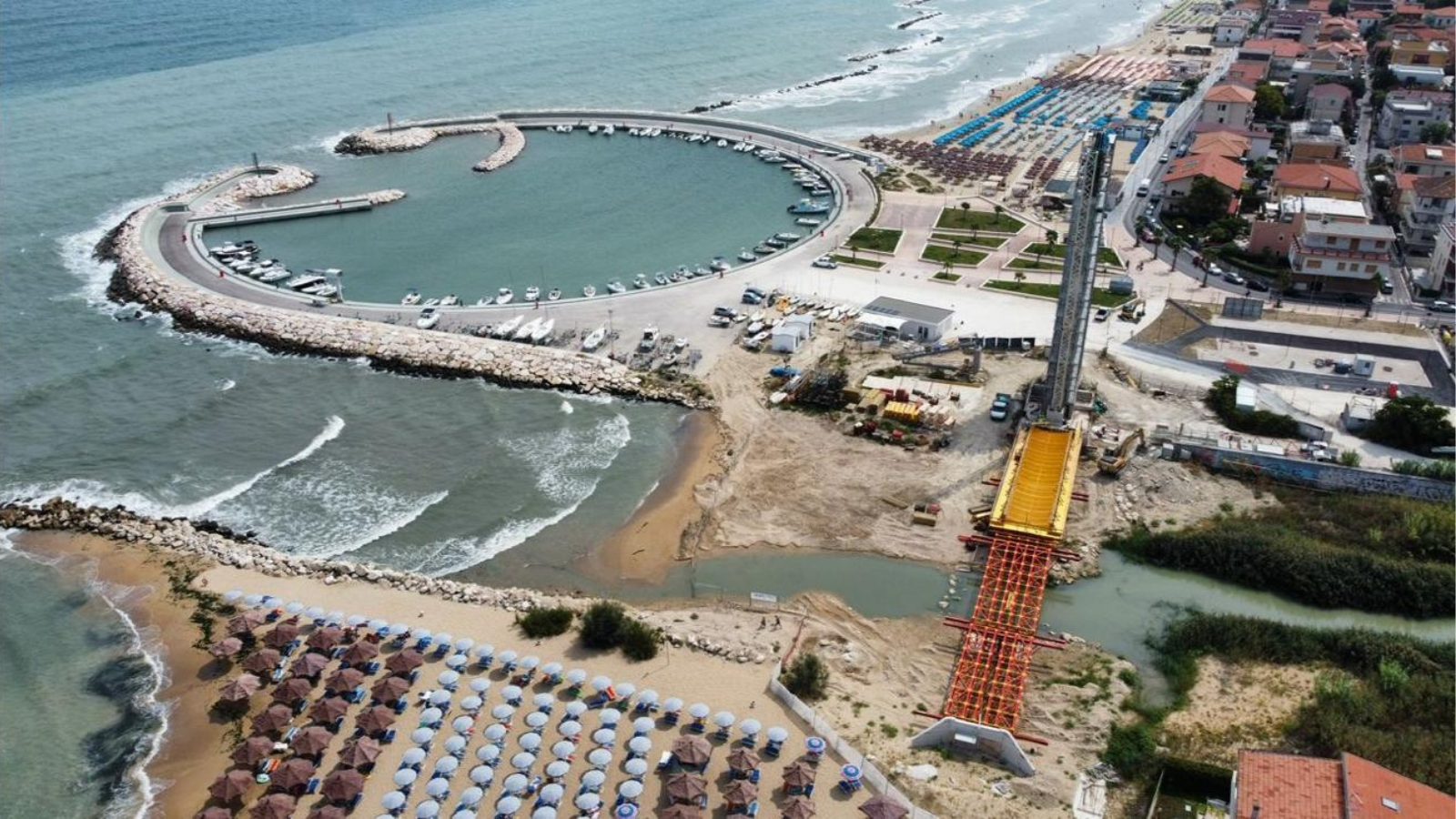 Veduta aerea Ponte strallato Francavilla al mare