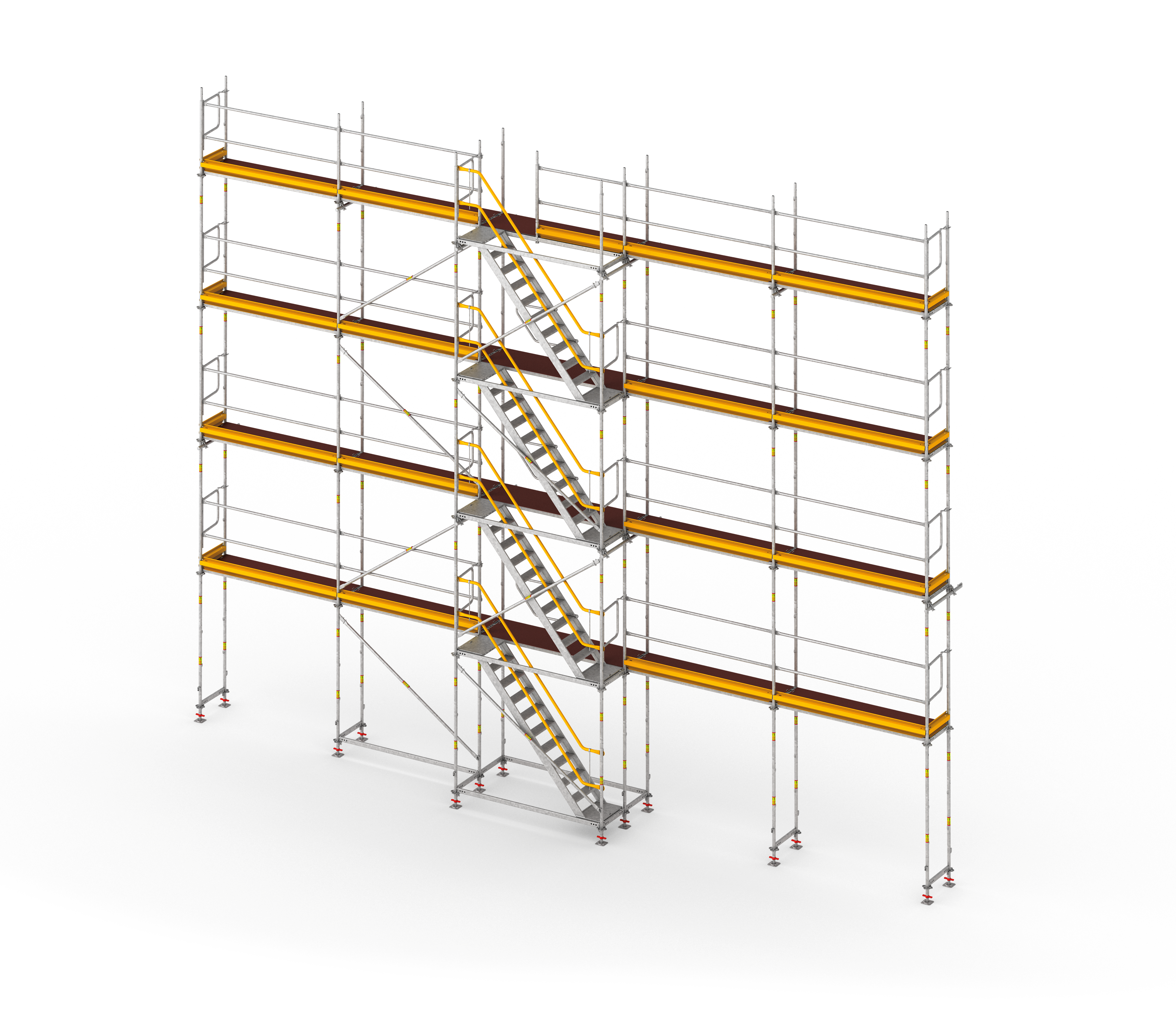 The lightweight, fast frame scaffold ensures safe, efficient façade work at any height.