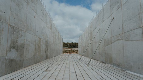 Budowa bunkrów do przygotowania fazy i podłoża przeznaczonego do uprawy pieczarek w Borucinie (gm. Okonek).
