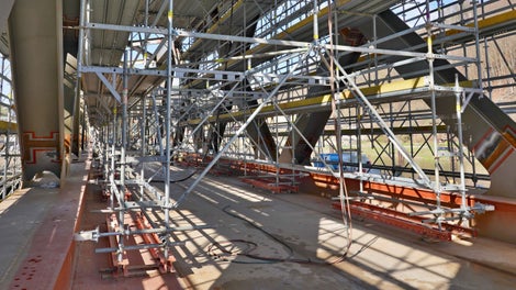 Železniční most, Děčín<br/>Pojízdná prostorová konstrukce