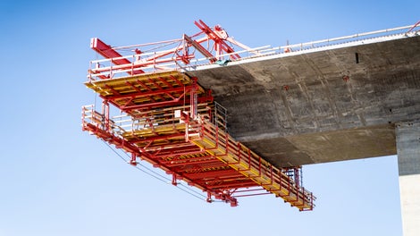 Konstruktion af brodæk ved hjælp af cantilever forskalling