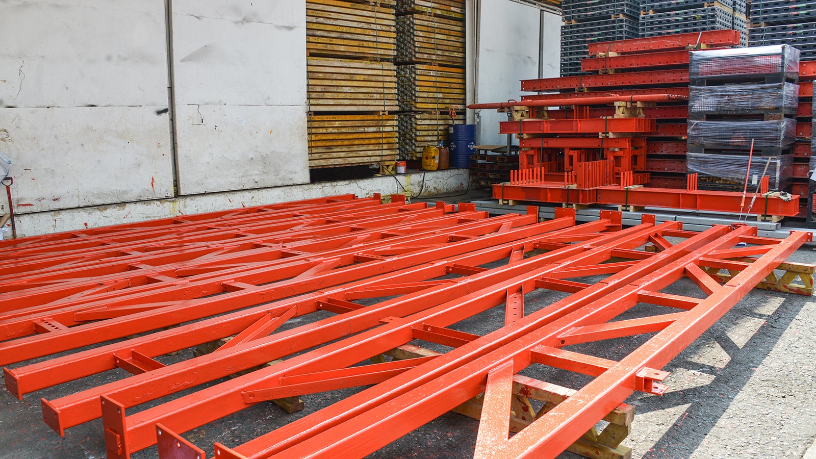 The newly fabricated RCS Platforms that are ready to be delivered to site.