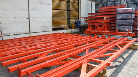 The newly fabricated RCS Platforms that are ready to be delivered to site.