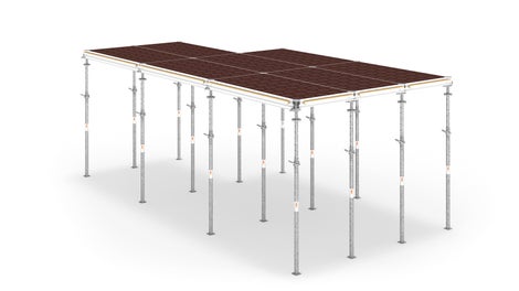 PERI ALPHADECK sestává pouze ze tří dílů - panel, hlava a stojka.