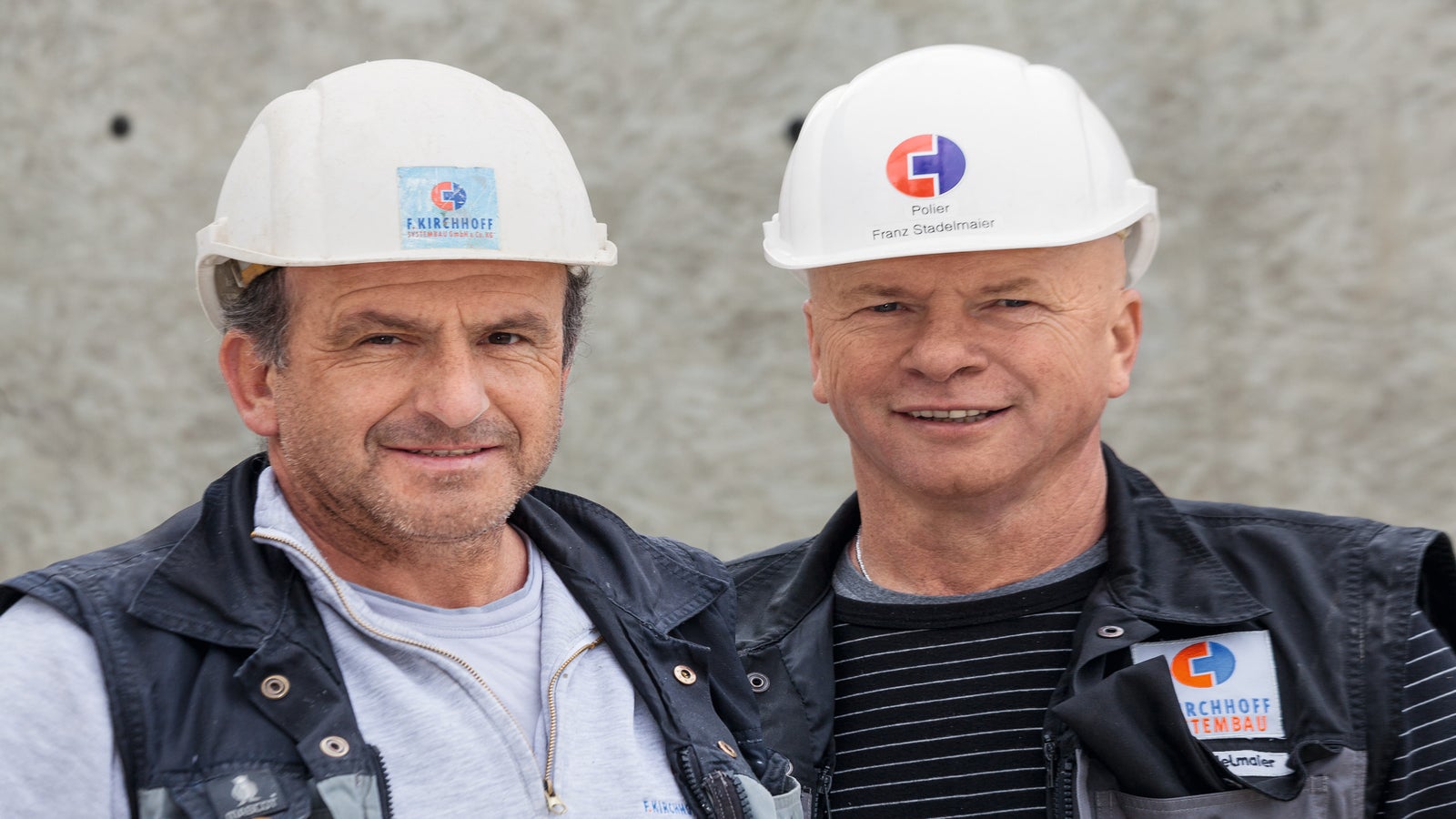 Klaus Weiland und Franz Stadelmaier, Poliere, F. Kirchhoff Systembau GmbH, Münsingen