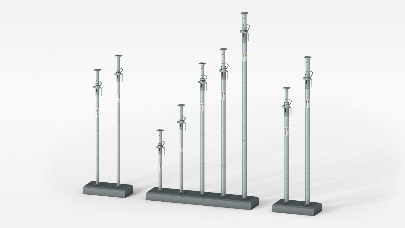 Cinkotas tērauda stutes ar nestspēju līdz 50 kN. 