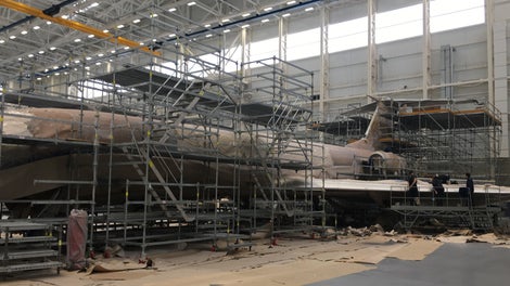 Леса для ведения ремонтных работ воздушных судов