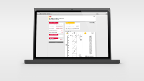 The users determine with the ST 100 Stacking Tower Configurator easy, fast and precisely the permissible leg loads and the minimum loads against sliding.<br/>