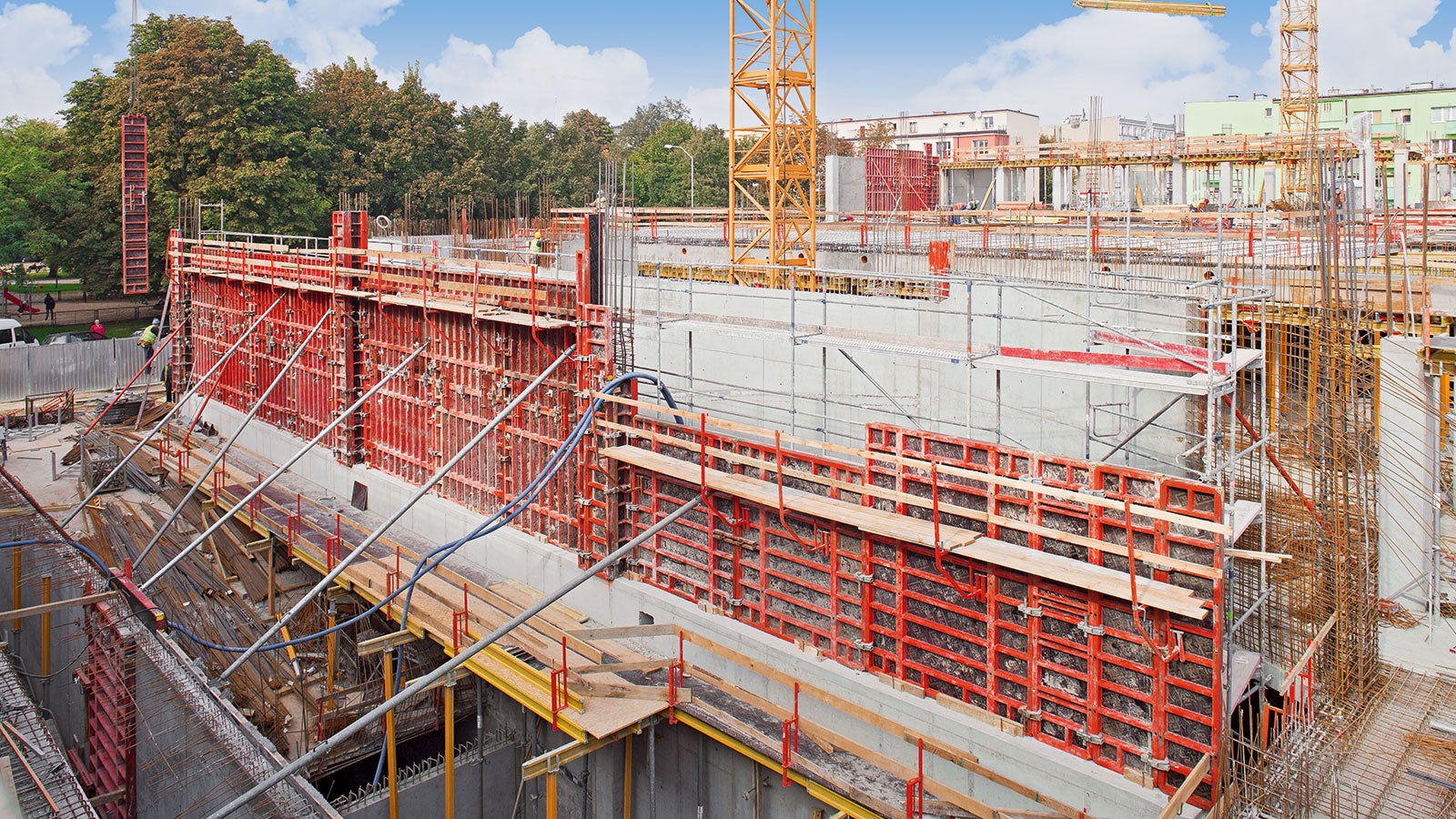 System TRIO wykorzystany do realizacji ścian rampy.