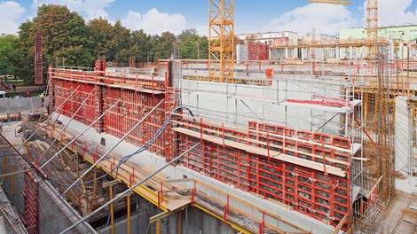 System TRIO wykorzystany do realizacji ścian rampy.