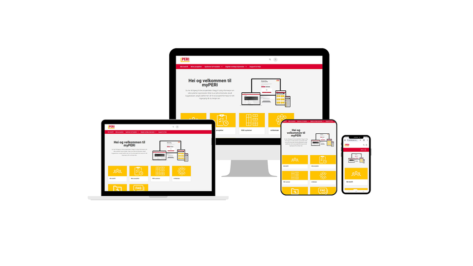 myPERI kundeportal - Tilgjengelig på tvers av plattformer<br/>