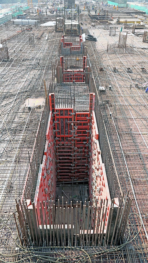 TRIO panel system used for walls and fast forming operations