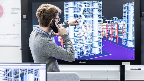 PERI UP vereinfacht die Planung. Wir arbeiten mit einer Ein-System-Logik, die viele Anwendungen zulässt. Und mit einem metrischen Raster von 25 cm passen fast alle Teile perfekt.