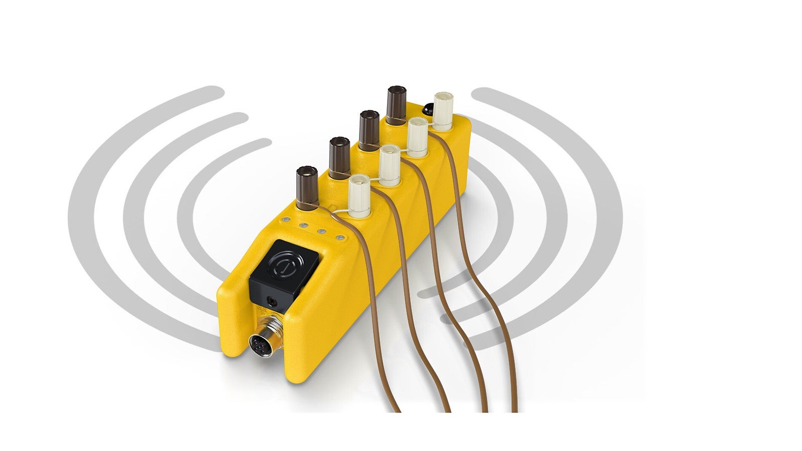 The TEMO node collects real-time data from concrete temperature and maturity sensors, sending it to the PERI web portal for instant analysis and site monitoring.