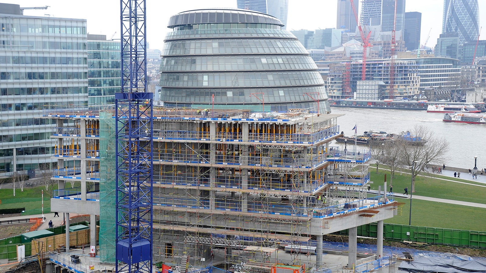 Spectacular view of the City of London from One Tower Bridge