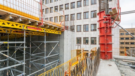 Kružni stupovi raznih promjera (ø90, ø80, ø70 i ø60) izvodili su se SRS kružnom čeličnom oplatom.