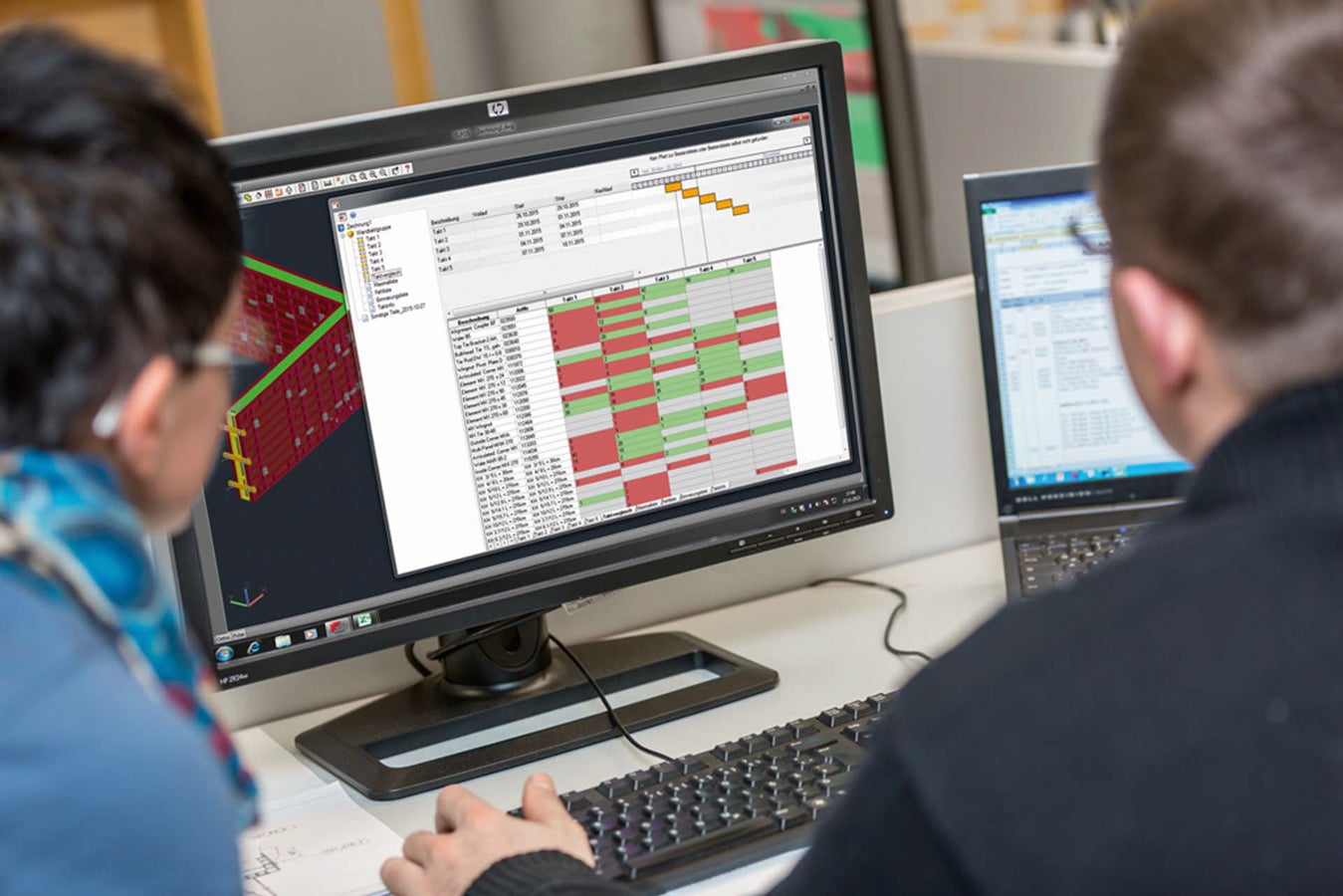 在规划和流水施工段确定后，通过ELPOS可确定最大的材料清单，现有的库存也可被考虑在内。