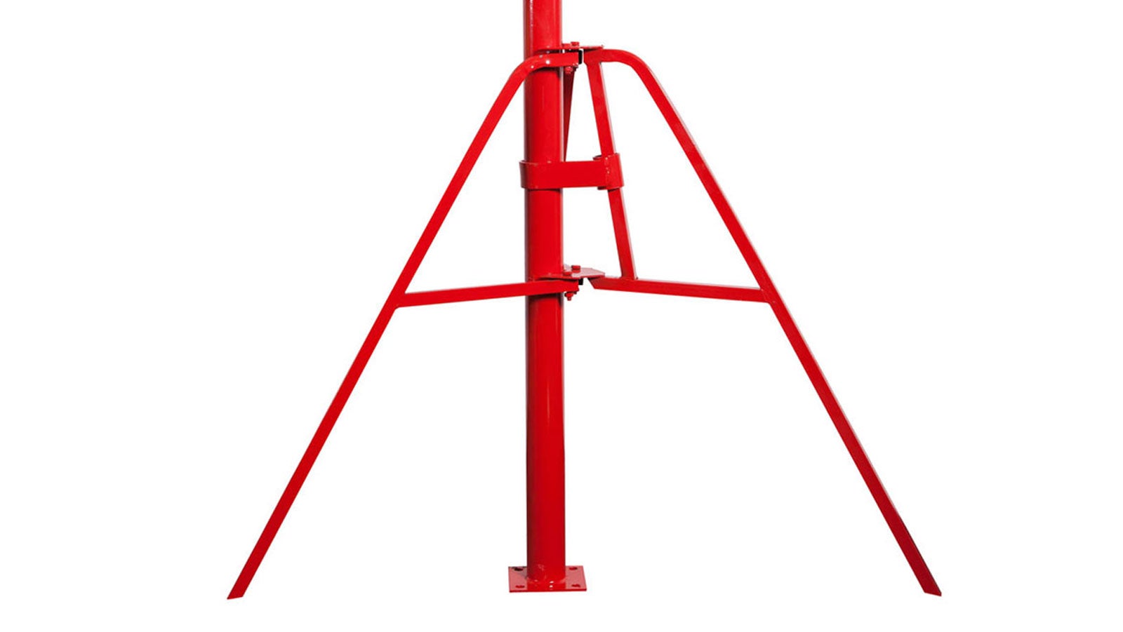 Тренога обеспечивает устойчивость стойки в момент монтажа опалубки. Она производится из металлической трубы квадратного сечения. Для защиты от коррозии и длительного срока эксплуатации тренога имеет порошковое покрытие. Удобная и лёгкая конструкция треноги обладает большим преимуществом — её можно устанавливать в углу помещения близко к стенам.