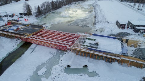 Fv251 Hellefossbrue<br/>VRB fagverksdrager og VST tunglasttårn