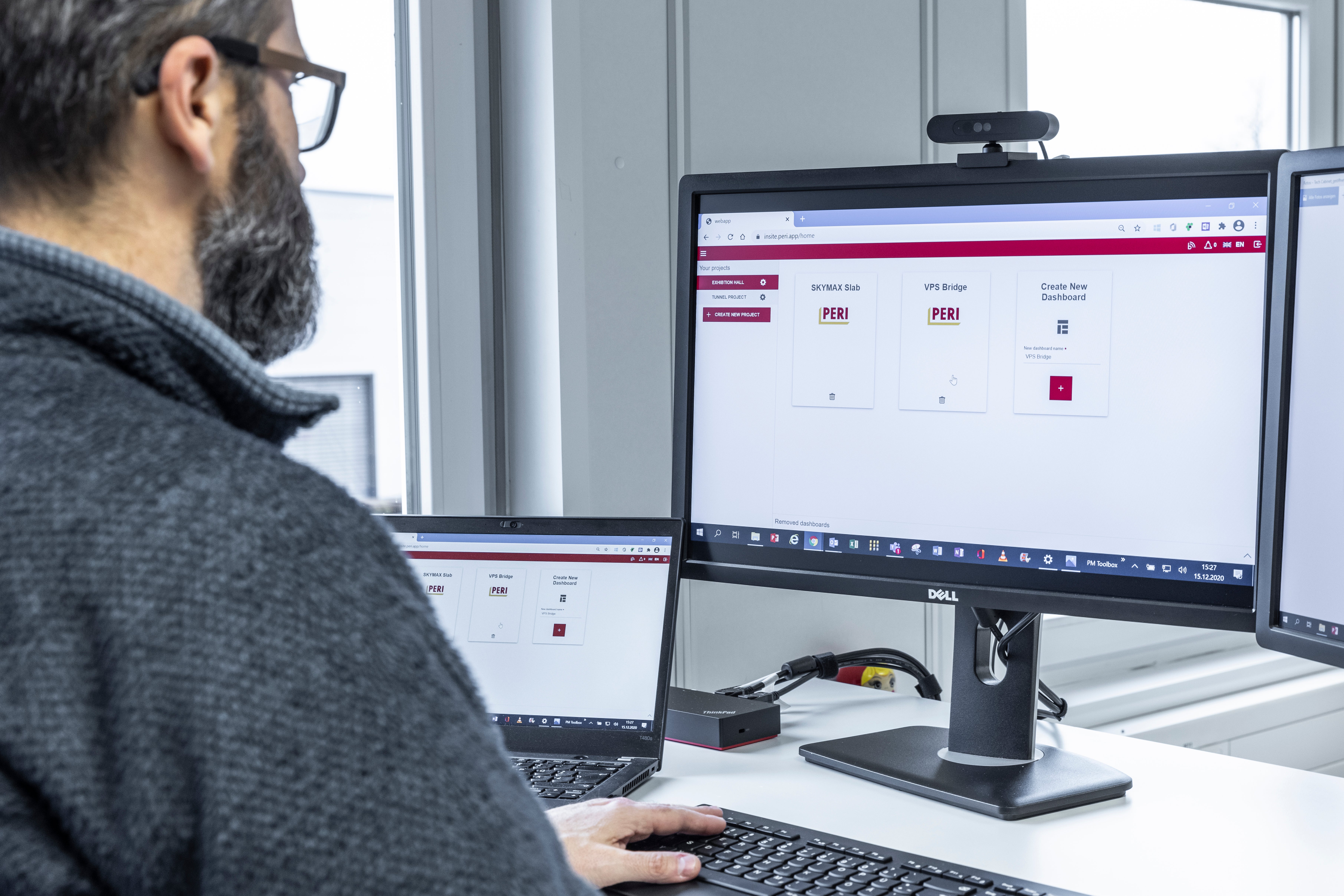Asetuksia hallitaan PERI InSite Construction -sovelluksessa. Hälytystoiminto ilmoittaa käyttäjälle, kun kahden mittauspisteen lämpötila tai lämpötilaero ylittää tai laskee alle asetetun arvon.