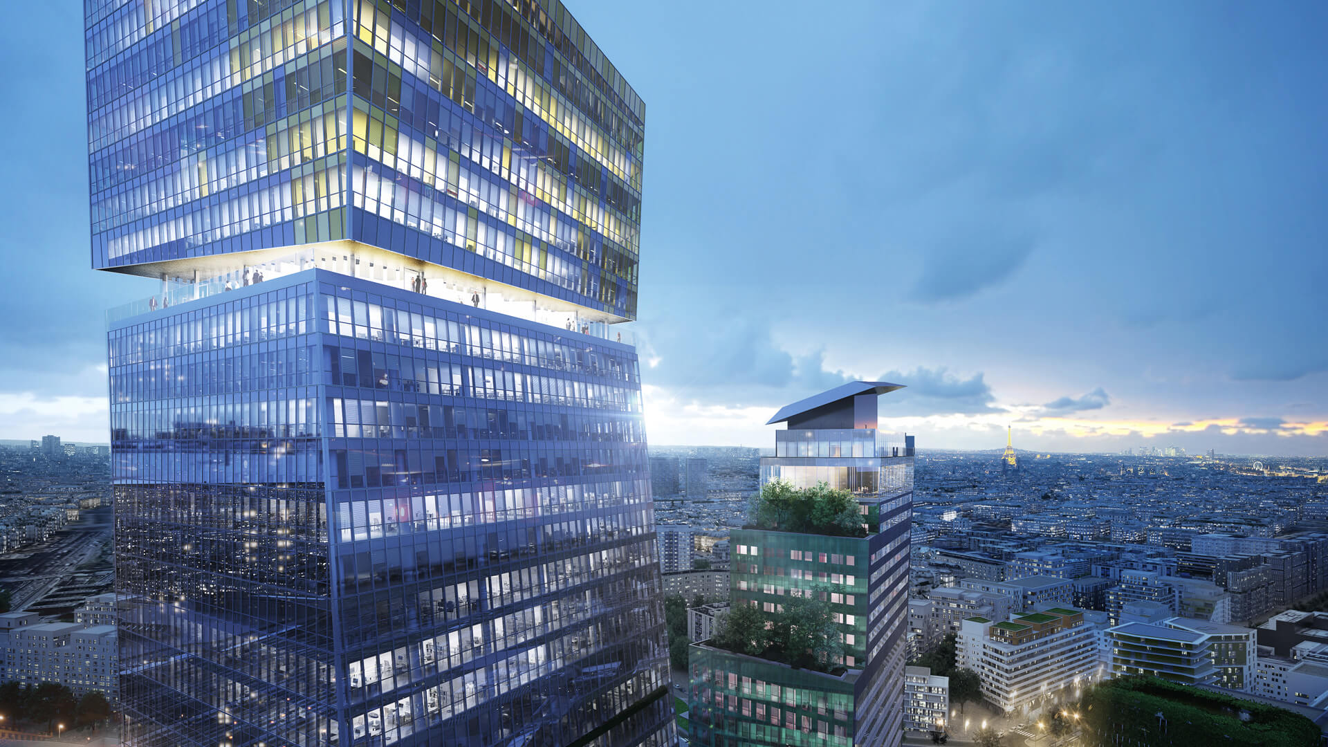 Tours DUO : détails des parties hautes