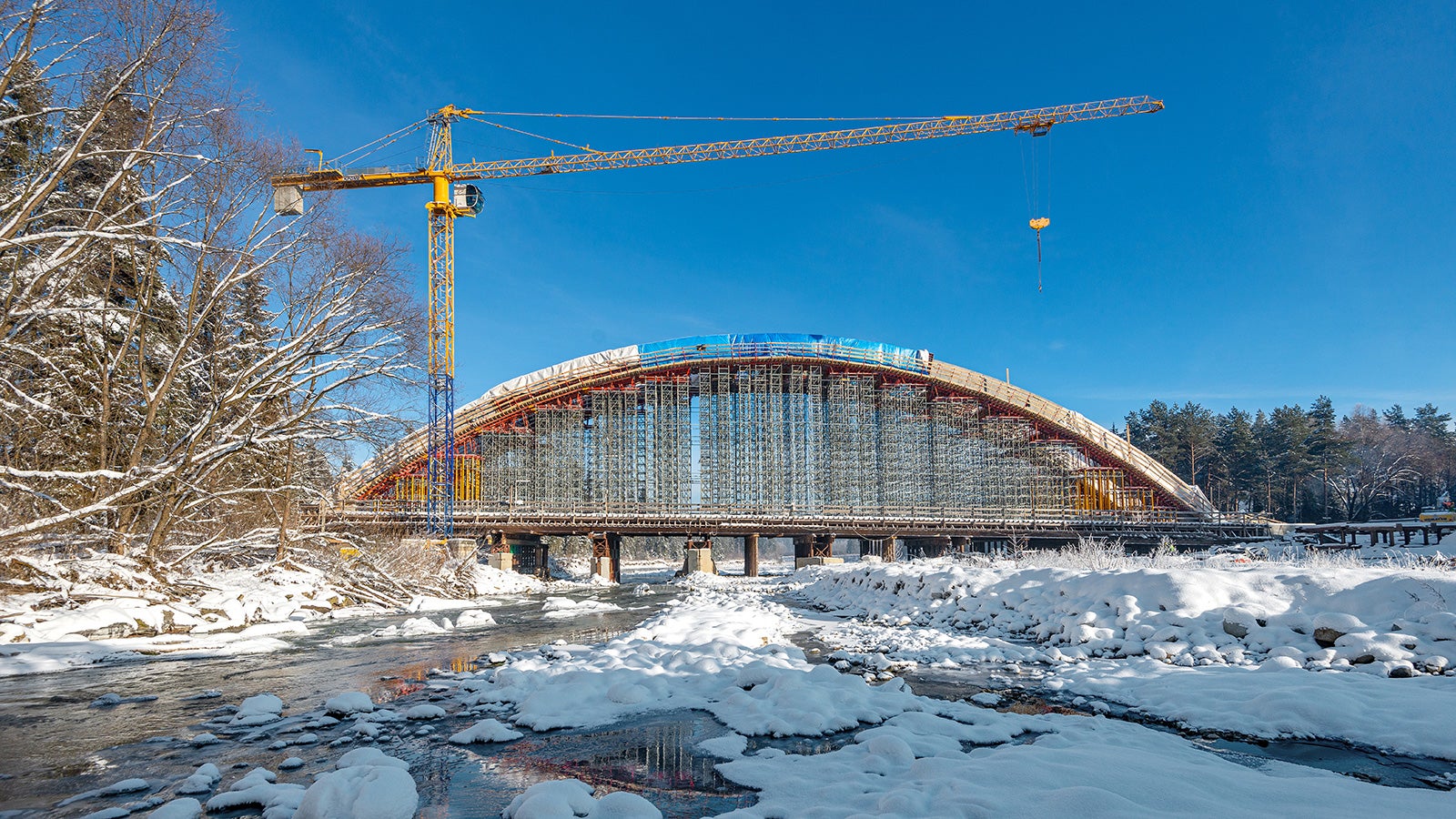 Budowa mostu na rzece Białka w km 9+785,00, w ciągu drogi powiatowej nr 1642k Groń - Trybsz - Niedzica w km 2+131,50 w miejscowości Trybsz