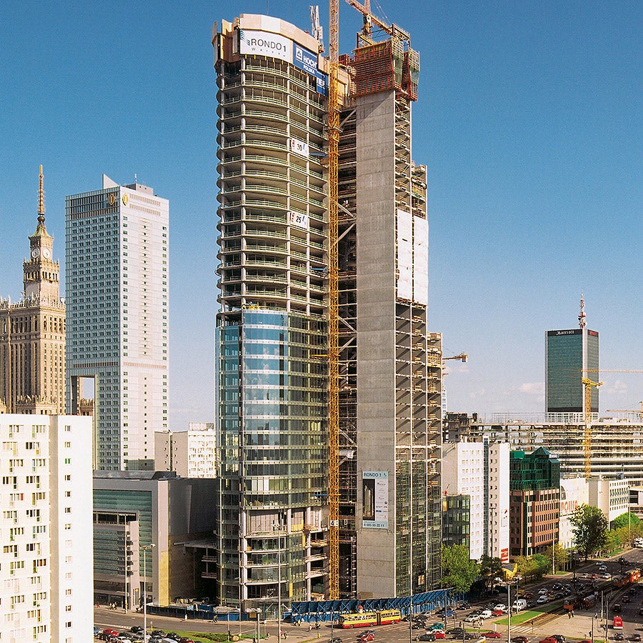 The 40-storey RONDO 1 high-rise project, provides the Warsaw financial centre with a new and exciting profile.