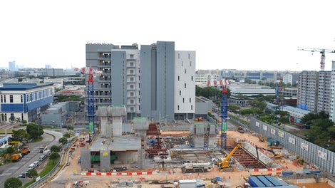 Overview of site in January 2021 – Commencing construction