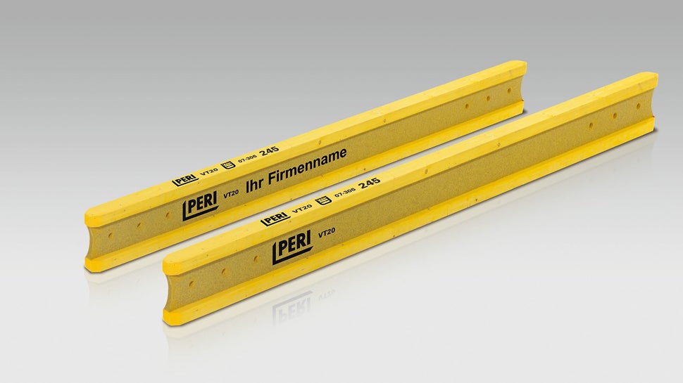 PERI drveni nosač VT 20 Alpha je ekonomičan pun drveni nosač visine 20 cm izrađen od visokokvalitetnog nordijskog drveta.