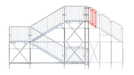 PERI UP Public Stair - height adjustment