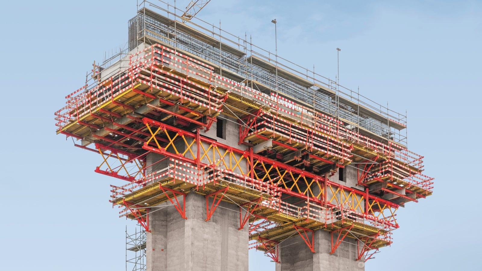 Viga travessa P4, execução da 4ª fase de betonagem