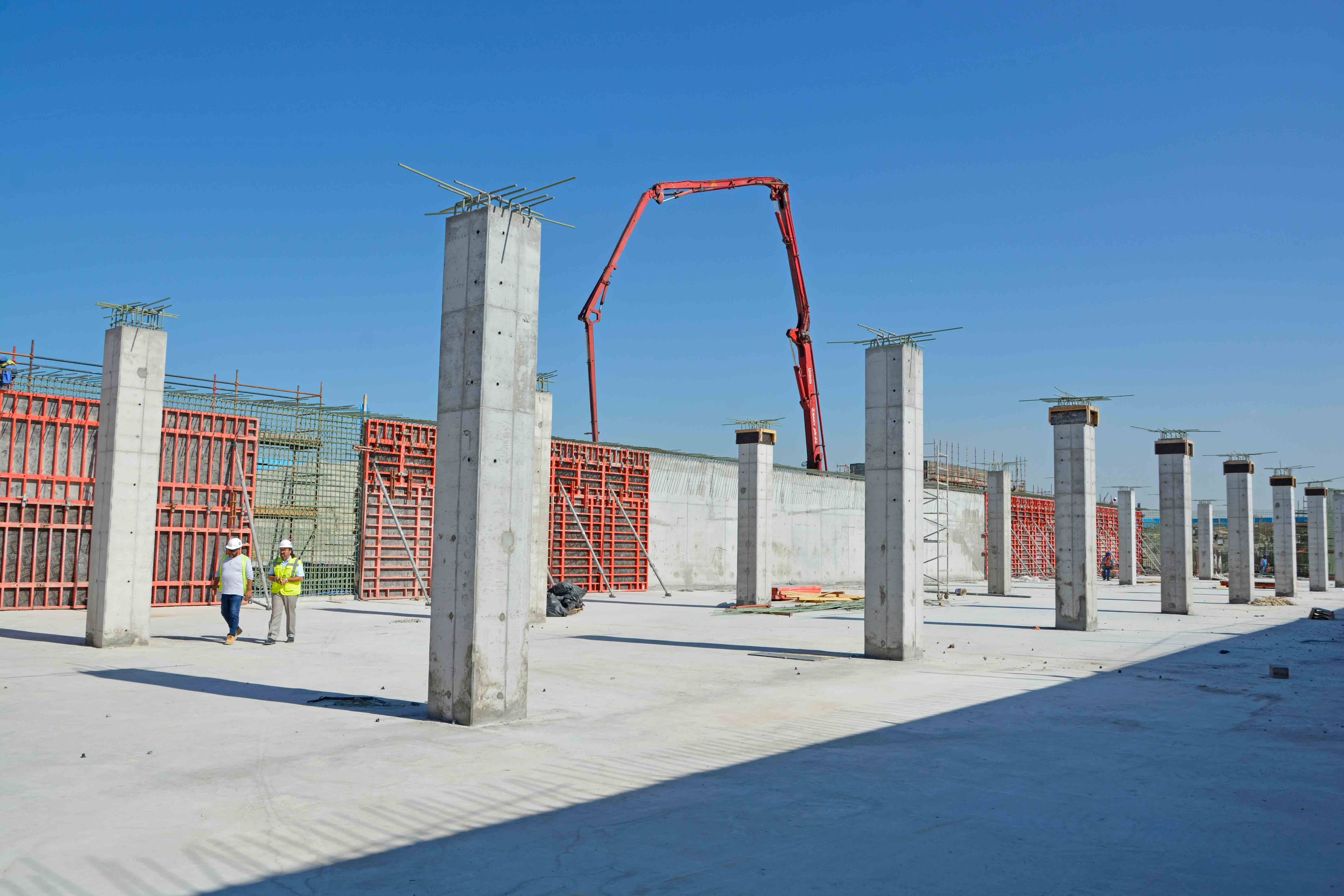 120 m long walls poured with TRIO wall formwork in one continuous pour
