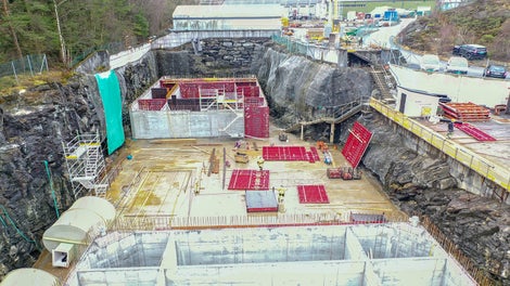 Bergen Group Sjøsterk sitt anlegg i fjordbassenget på Stamsneset, Bergen