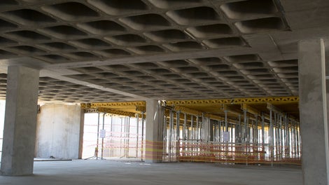 Waffle slab achieved through a PERI solution