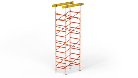 Система несущих башен PD5 – идеальное решение для одновременного опирания плиты перекрытия и монолитного ригеля высотой 20-40 см.