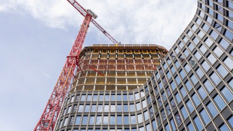 Das Bürohochhaus Upbeat bildet den nördlichen Auftakt der Berliner Europacity.