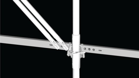 Allows multiple braces for high-load conditions.