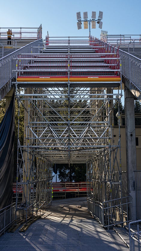 Mistrovství světa v biatlonu 2024: modulové lešení PERI UP pro sportovní akce