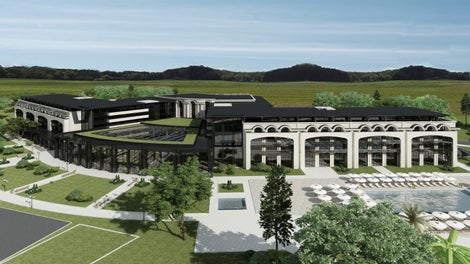 СПА хотелът е със застроена площ 9900 кв.м. и се очаква да бъде построен през 2021 г.