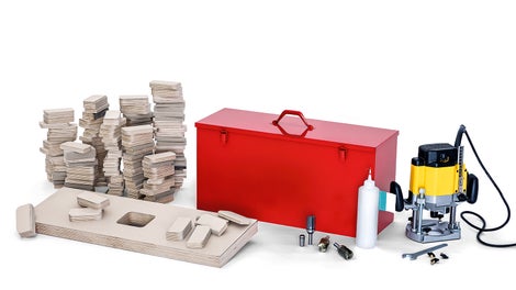 The PERI Pave Repair Kit consists of a router with corresponding tools as well as matching repair patches made of original PERI Pave material.