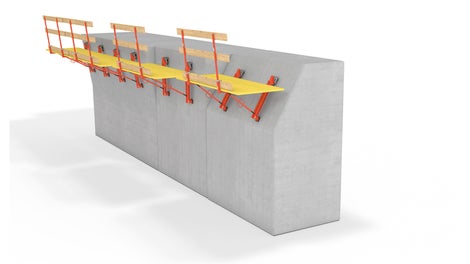 The lightweight VGK Working Platforms are ideally suited for projects with complex geometries. The platforms are available in three different widths to meet a wide range of requirements.