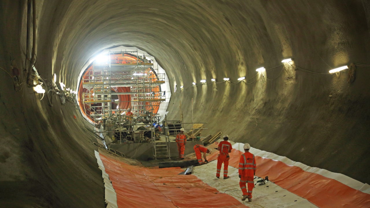 Crossrail Tunnelling Banner