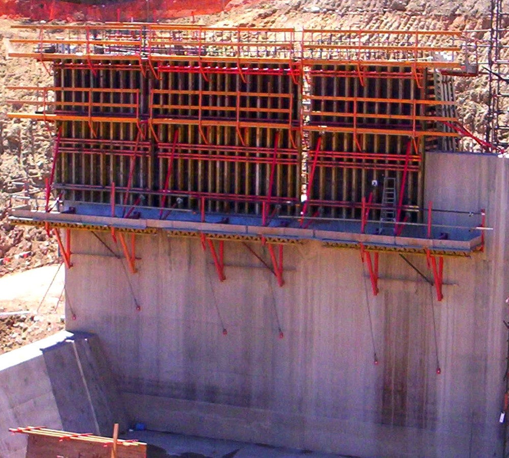 Ross Dam training wall pour 2.<br/>