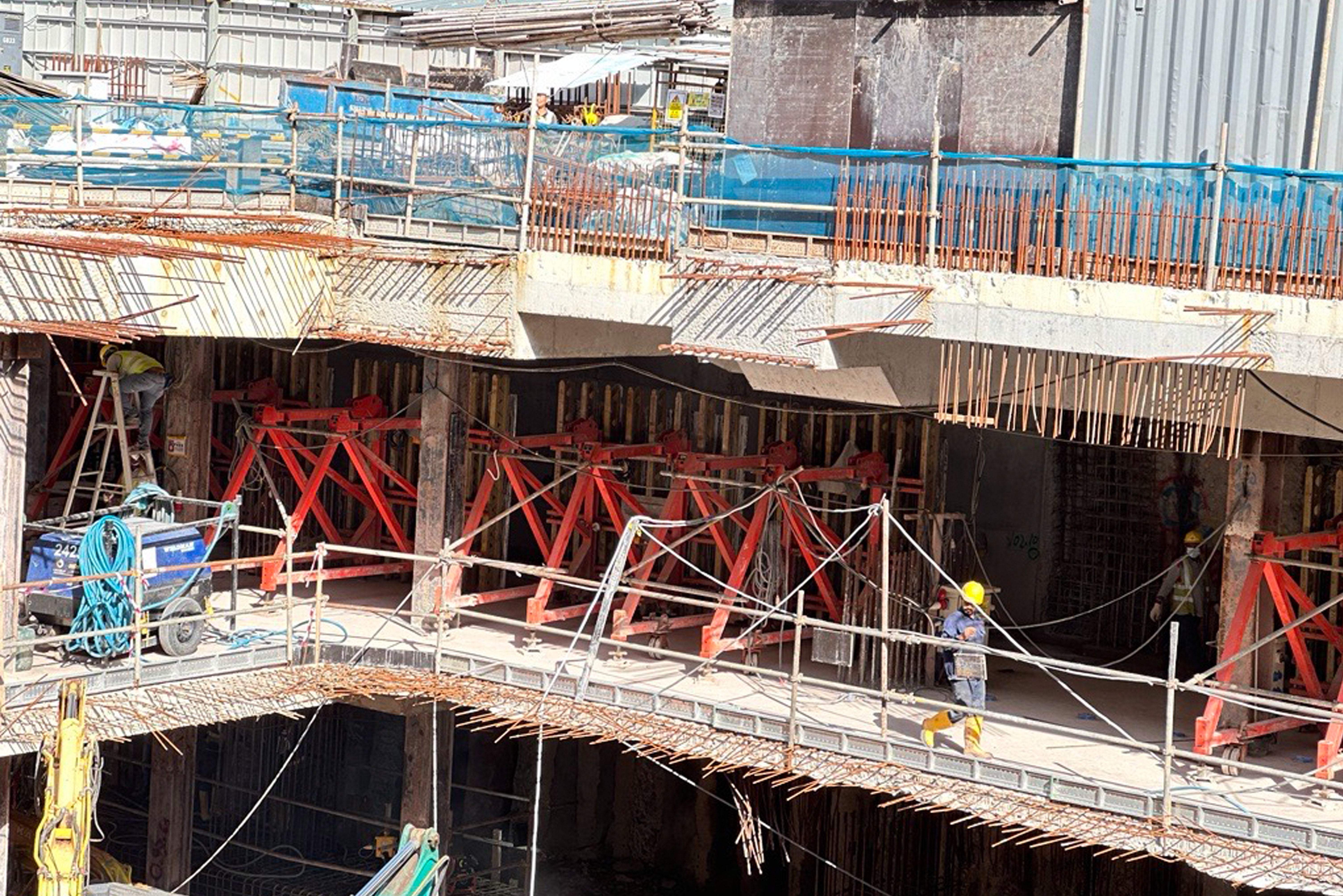 PERI SB Brace Frames utilized for basement walls