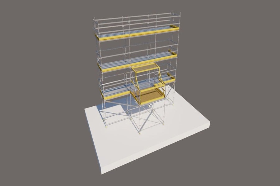 The PERI UP Loading Bay in a standard arrangement can be loaded up to 10kN/m²