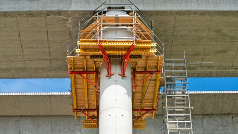 Budowa drogi ekspresowej S7 Lubień - Rabka-Zdrój, odcinek I - obiekt 14. Fot. Wojciech Dziedzic