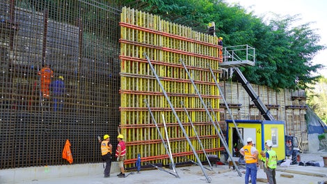 Budowa tunelu wjazdowego do Muzeum Wojska Polskiego, Warszawa