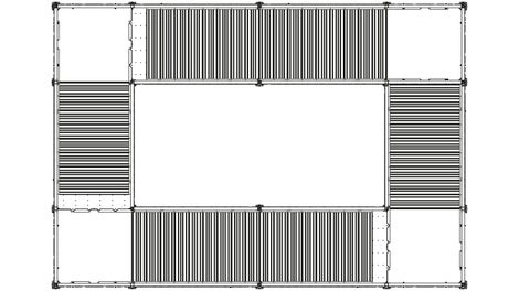 Treppenturm, der rund um ein Treppenauge gebaut ist. Die Grundrissmaße betragen 5,50 m x 8,00 m. In der längeren Richtung werden zwei Treppenläufe mit insgesamt 18 Stufen hintereinander angeordnet.