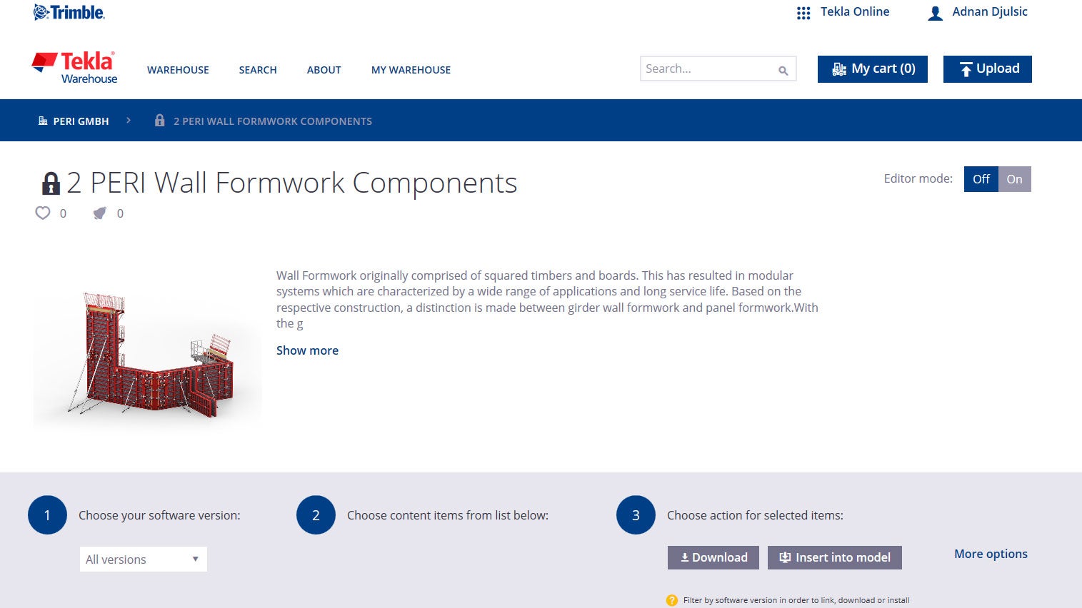 All components contained in the data package feature the appropriate metadata and allow BIM-related re-use in the construction process. This provides PERI customers with the necessary transparency in order that their components are used in the most effective way possible.