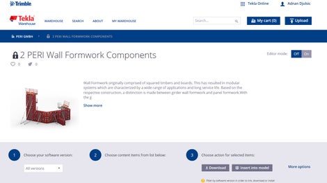 All components contained in the data package feature the appropriate metadata and allow BIM-related re-use in the construction process. This provides PERI customers with the necessary transparency in order that their components are used in the most effective way possible.